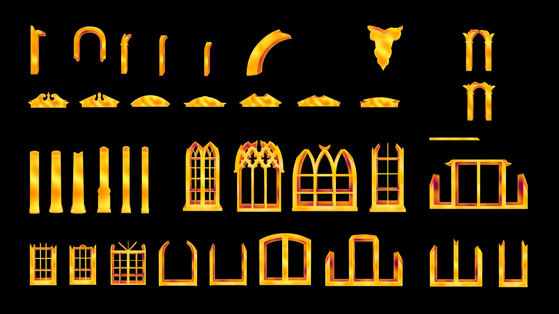 Video Mapping Toolkit with golden effect