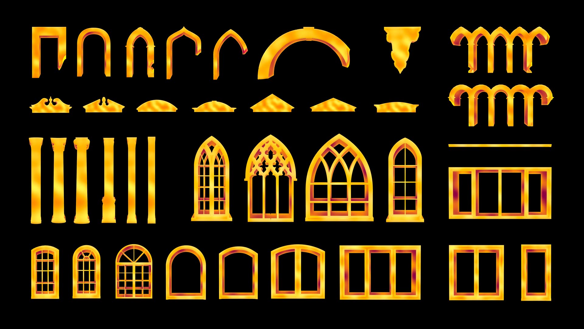 Video Mapping Toolkit with golden effect