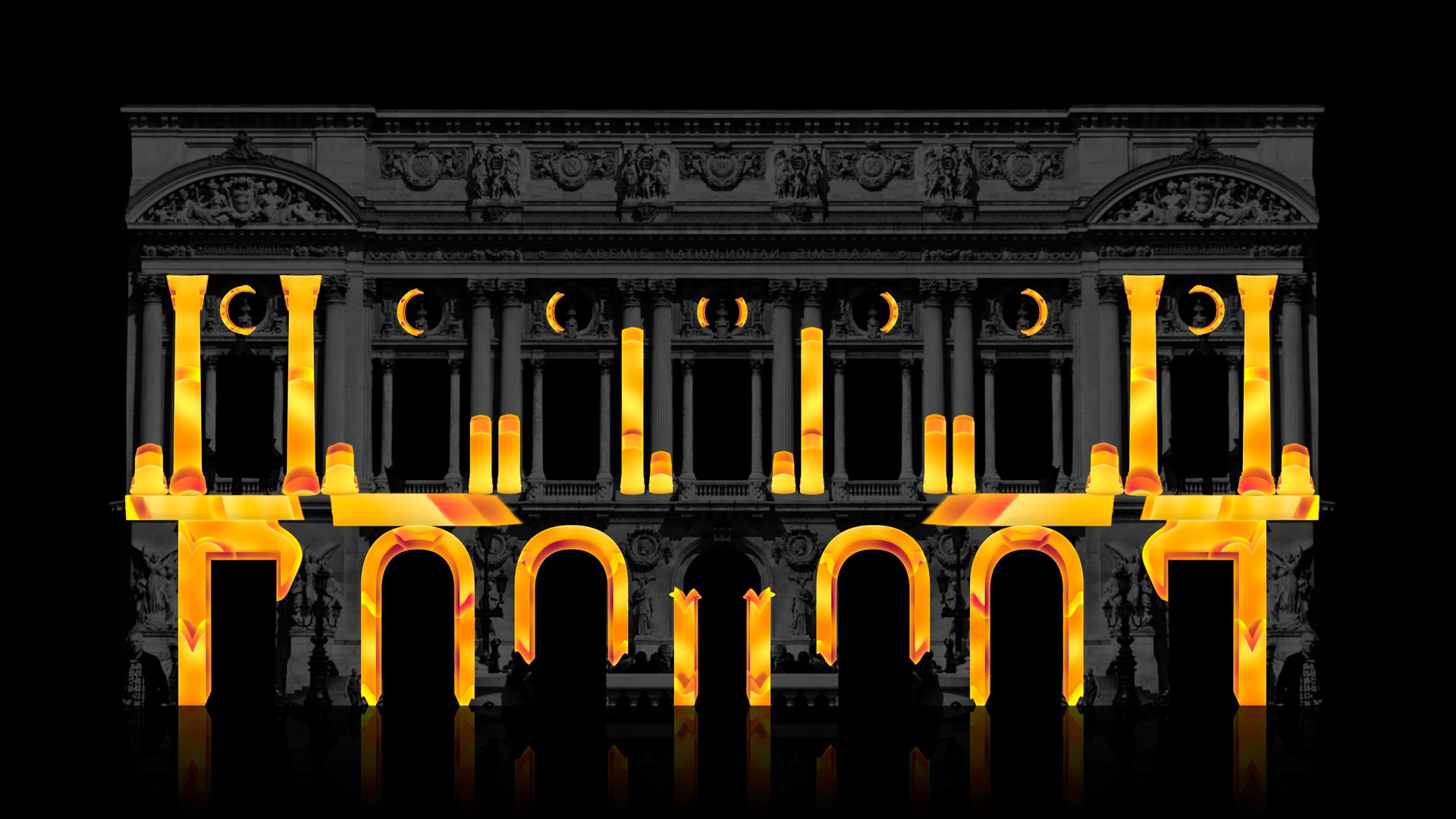 Video Mapping Toolkit with golden effect