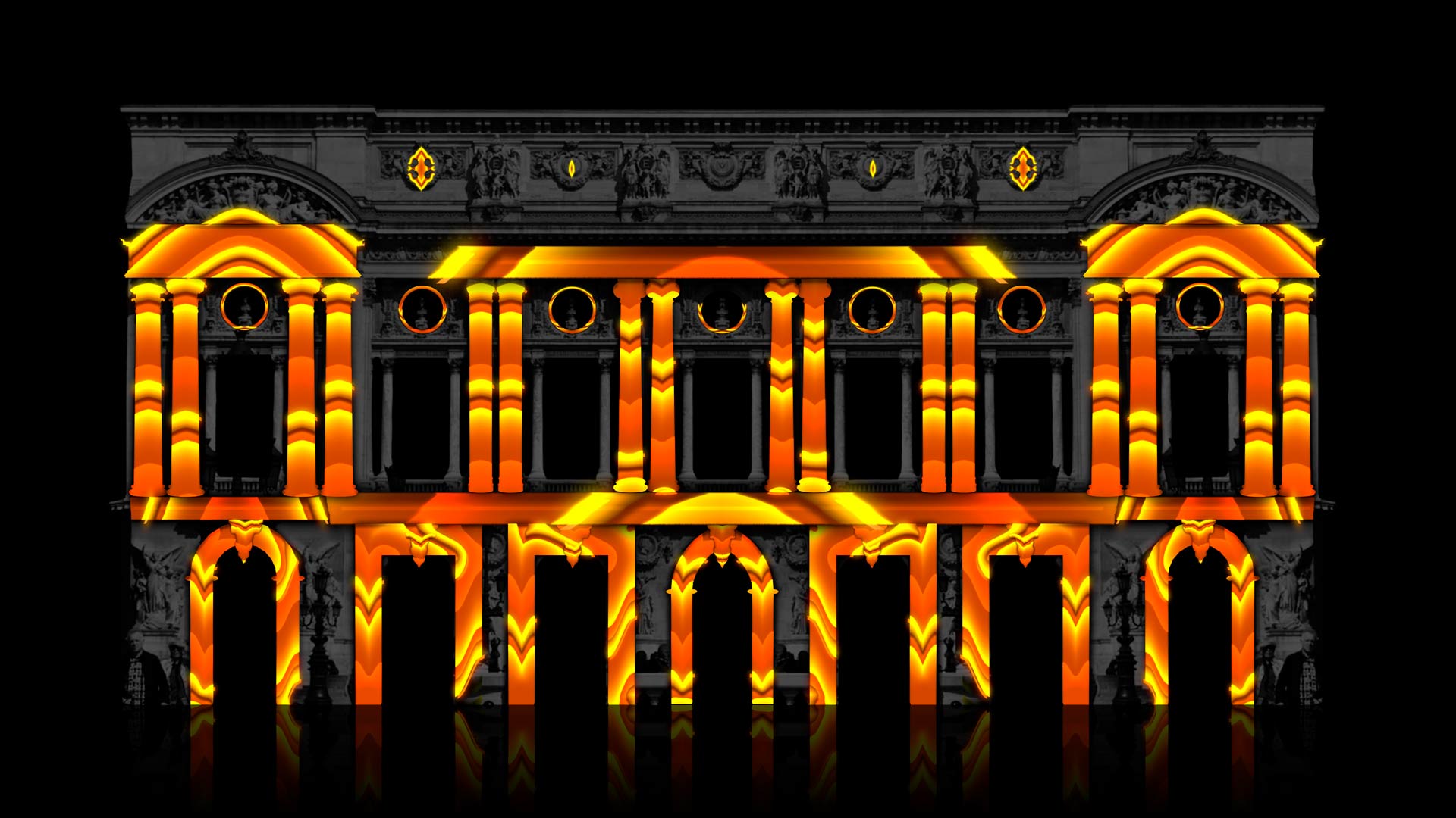 Video Mapping Toolkit with golden effect